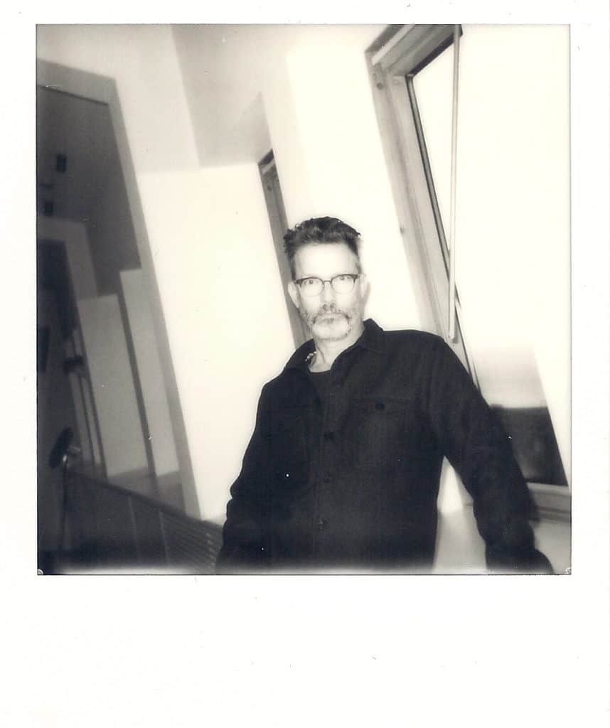 Timo Blunck im Studio Blut, Schwarz-Weisses Polaroid